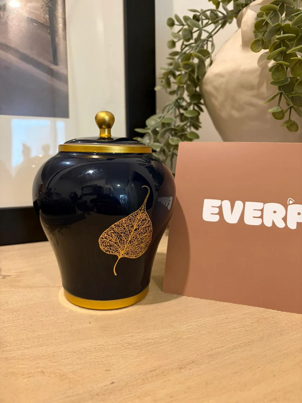 Golden Leaf Urn from Everpaw